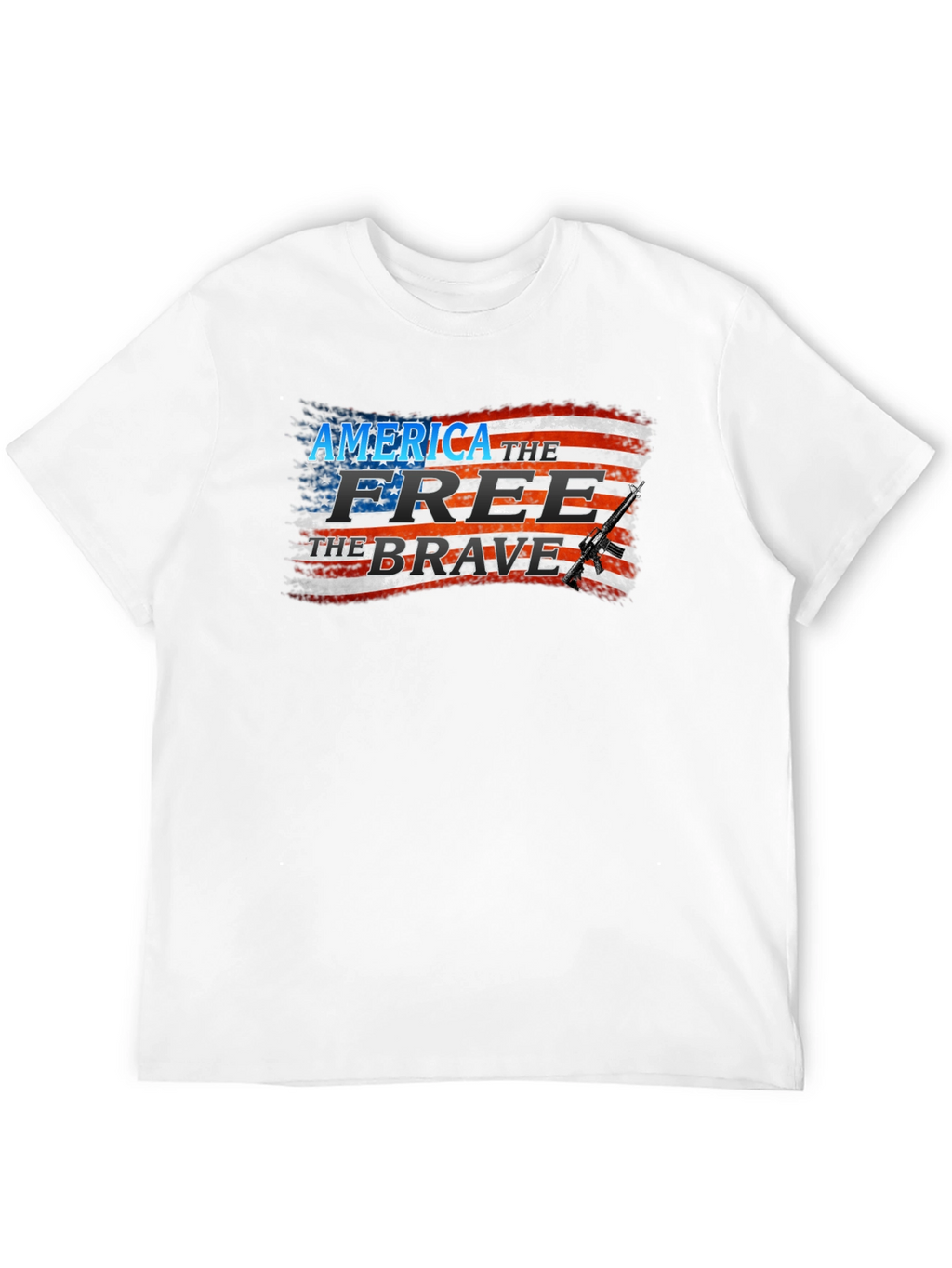America the Free Patriotic Graphic T-Shirt