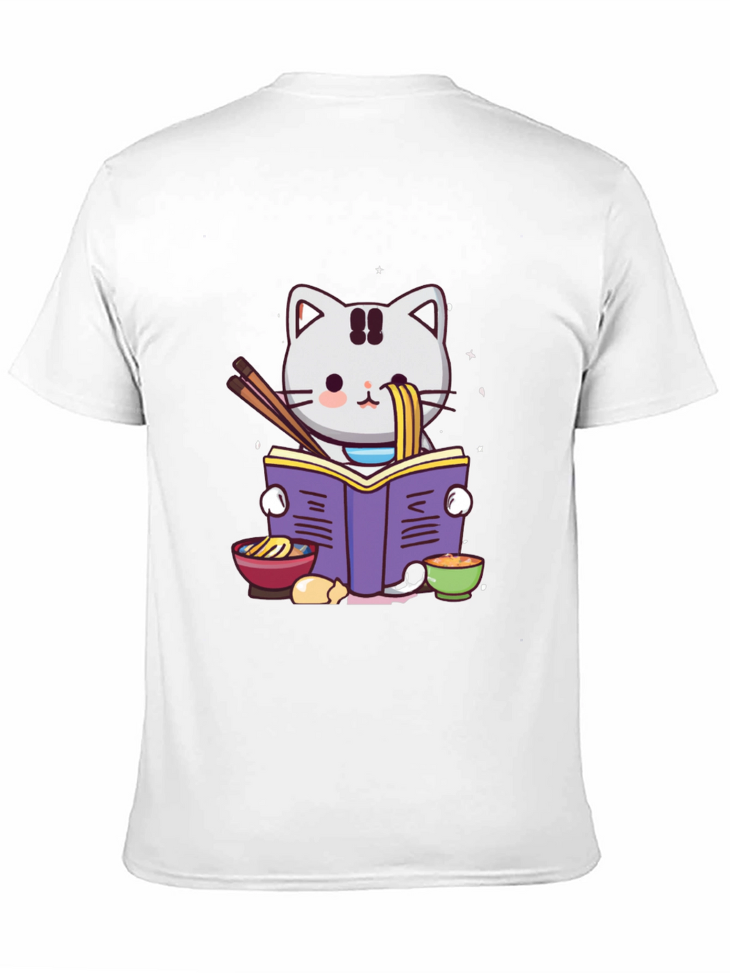 Ramen Cat Reading T-Shirt