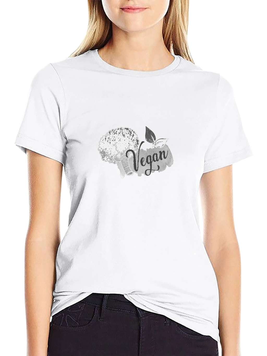 Vegan Cauliflower Graphic Tee - Organic Style