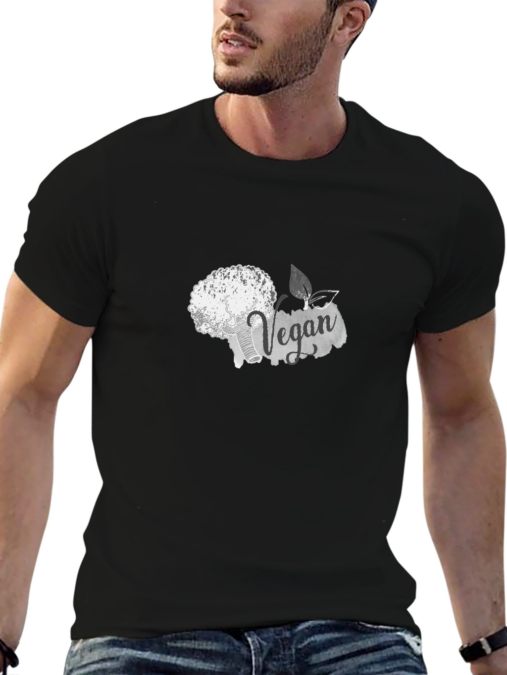 Vegan Cauliflower Graphic Tee - Organic Style