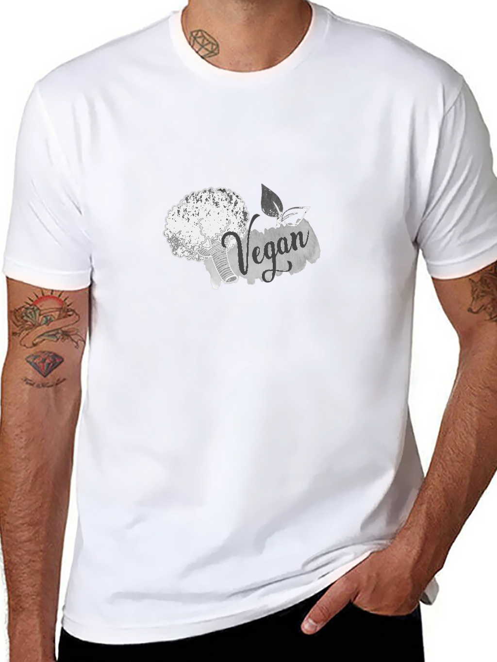 Vegan Cauliflower Graphic Tee - Organic Style