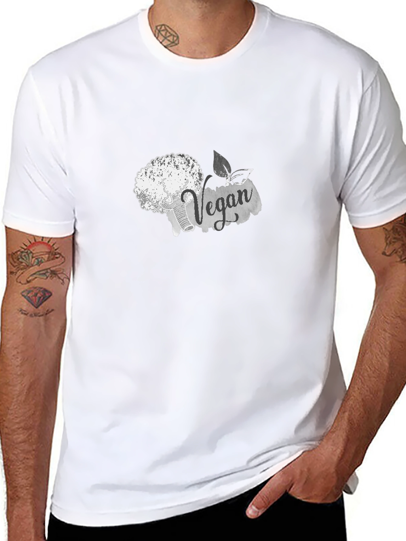 Vegan Cauliflower Graphic Tee - Organic Style