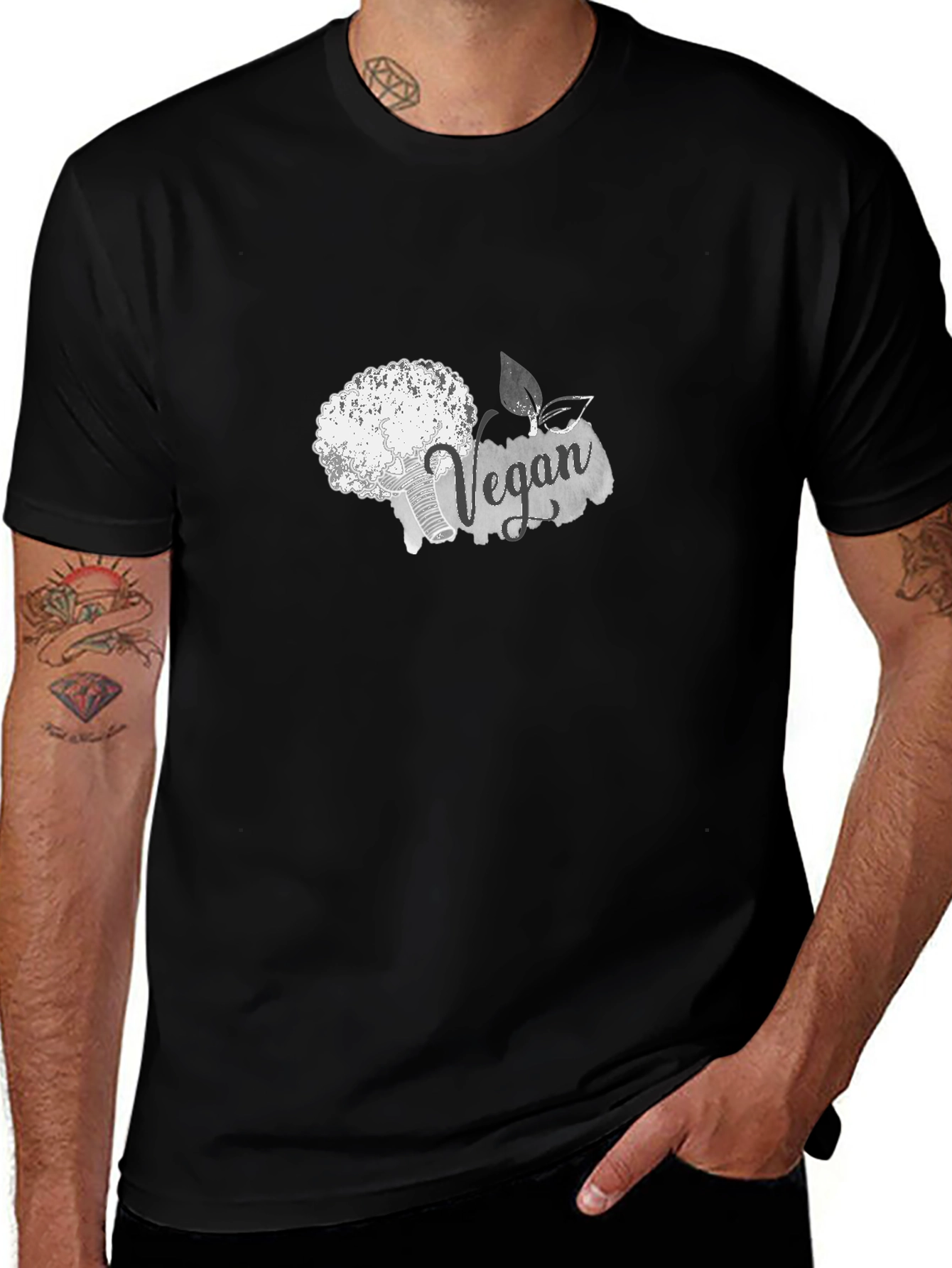 Vegan Cauliflower Graphic Tee - Organic Style