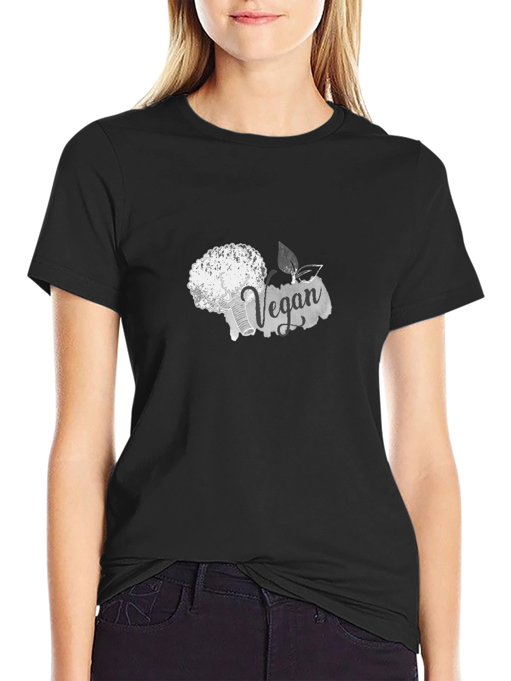 Vegan Cauliflower Graphic Tee - Organic Style