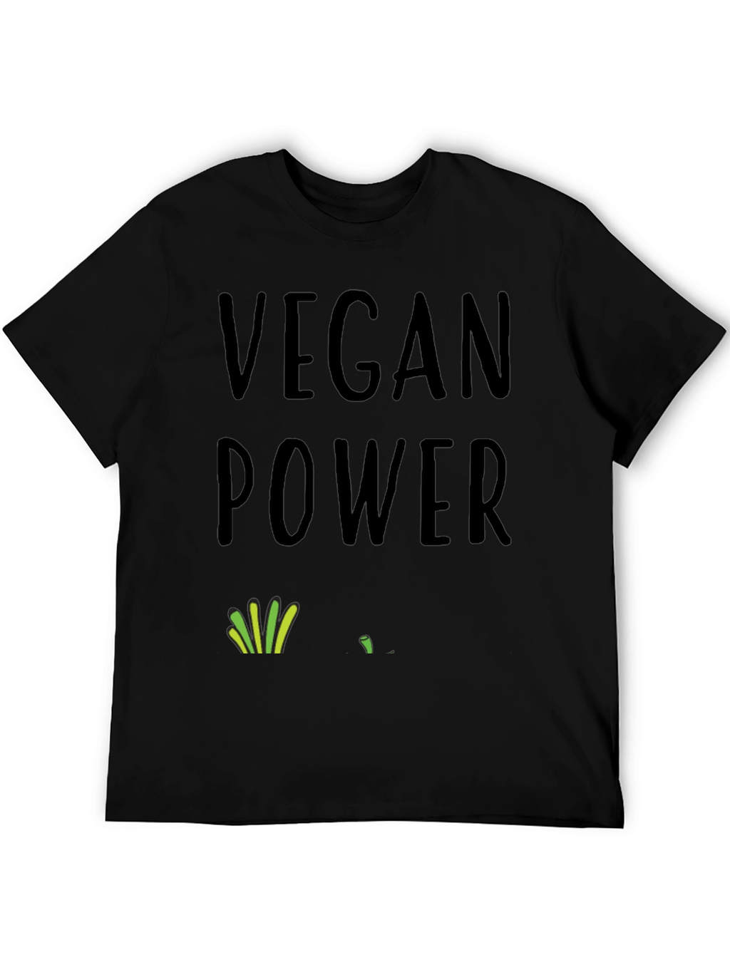 Vegan Power T-Shirt - Black Organic Cotton Tee