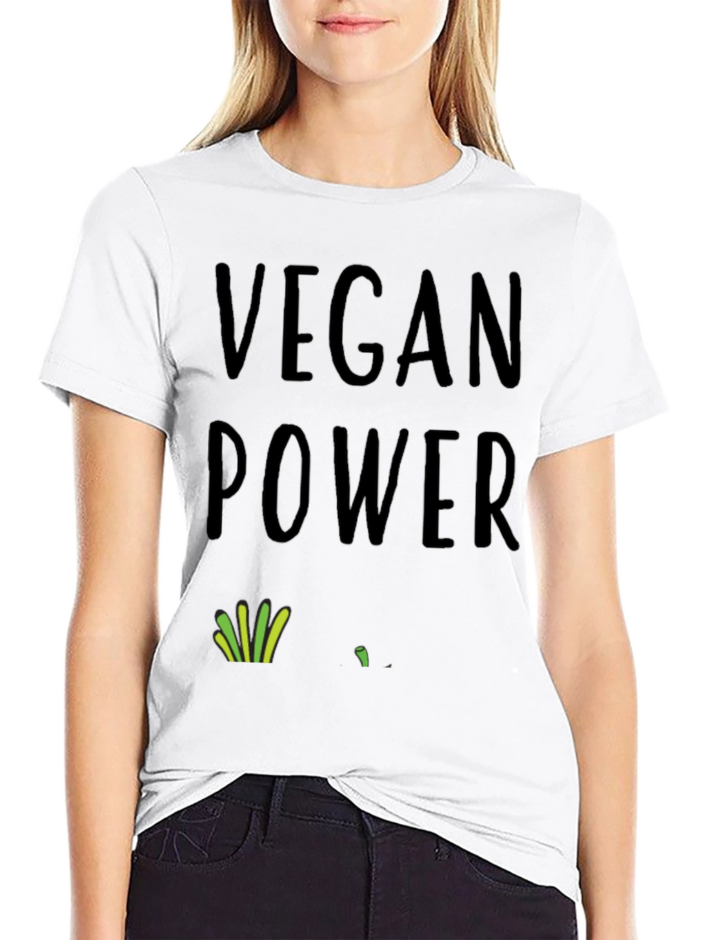 Vegan Power T-Shirt - Black Organic Cotton Tee