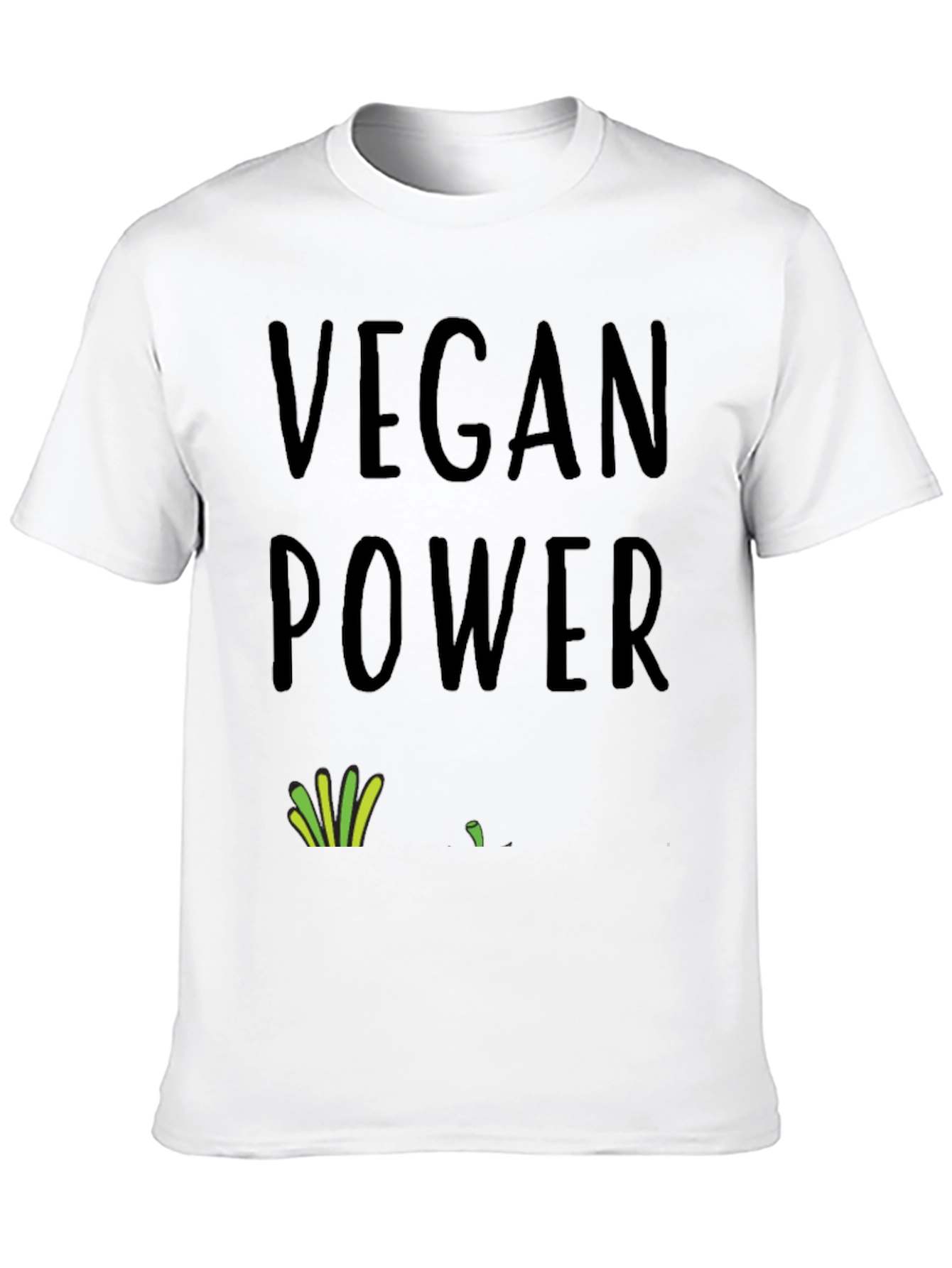 Vegan Power T-Shirt - Black Organic Cotton Tee