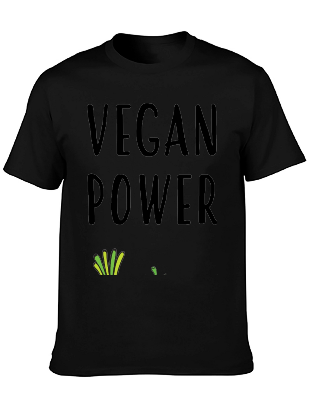 Vegan Power T-Shirt - Black Organic Cotton Tee