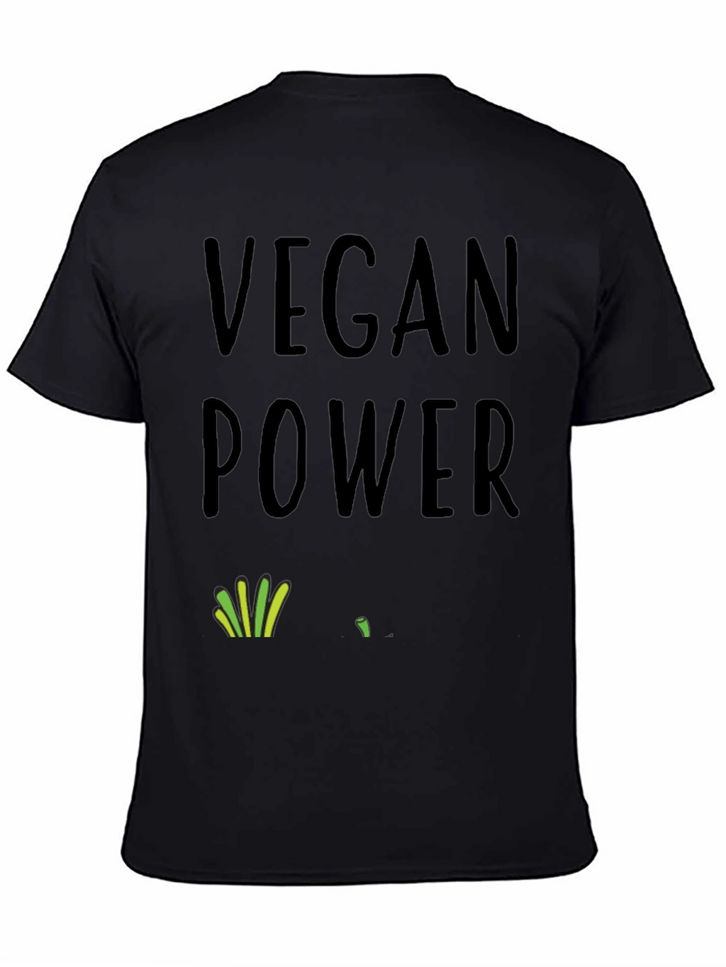 Vegan Power T-Shirt - Black Organic Cotton Tee