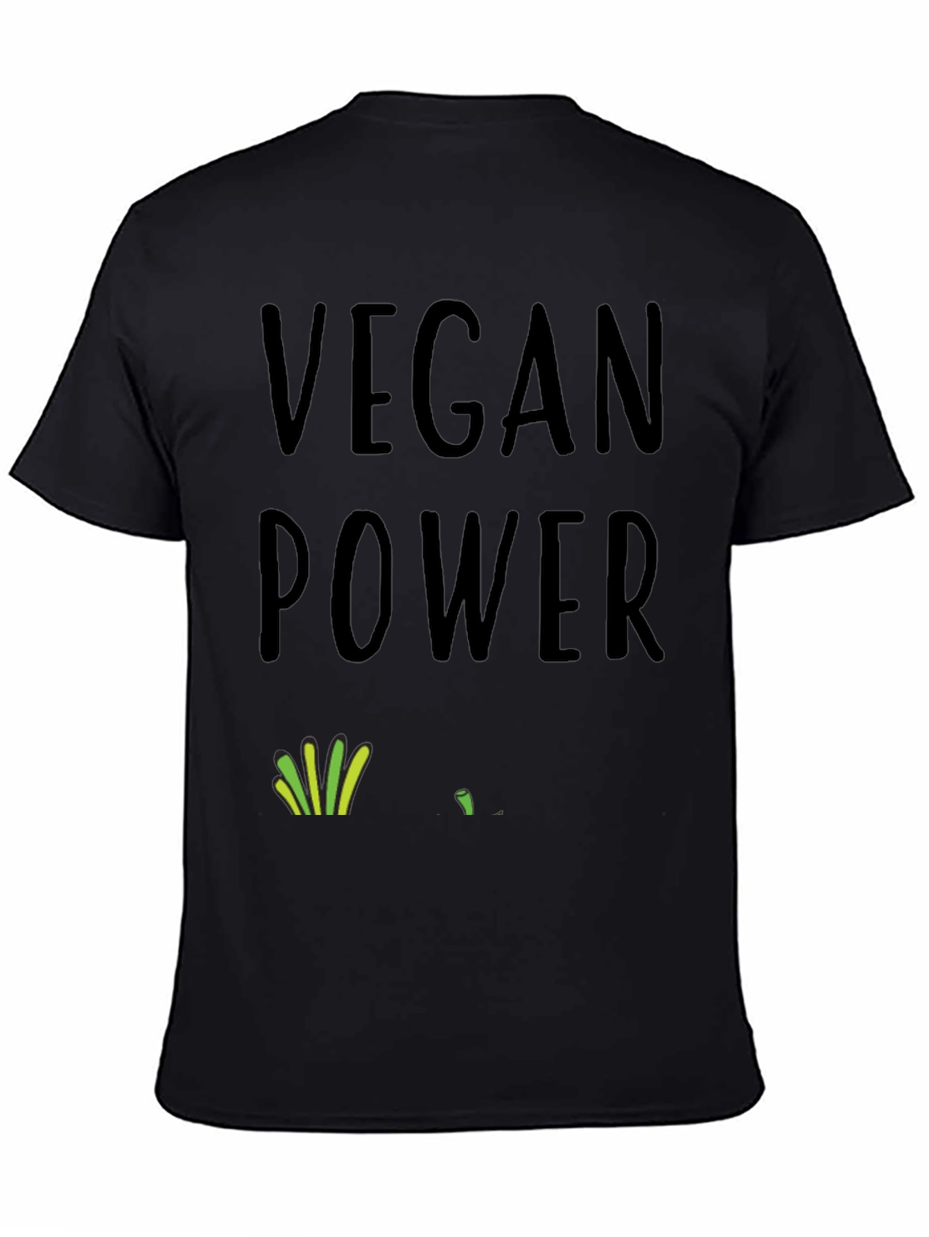 Vegan Power T-Shirt - Black Organic Cotton Tee