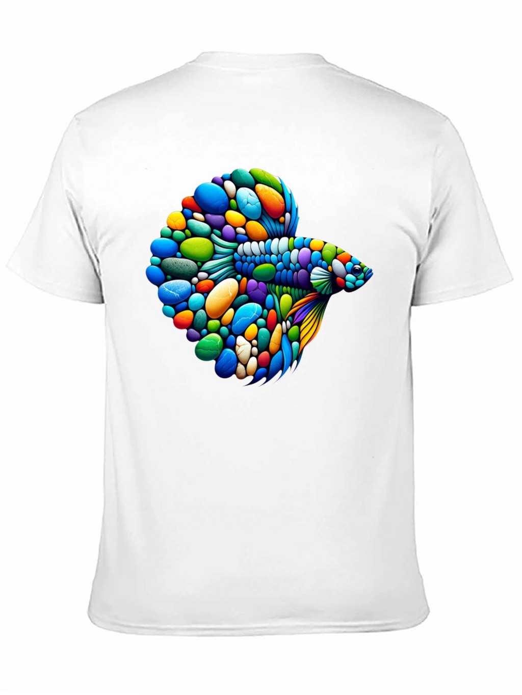 Vibrant Betta Fish Graphic Black T-Shirt