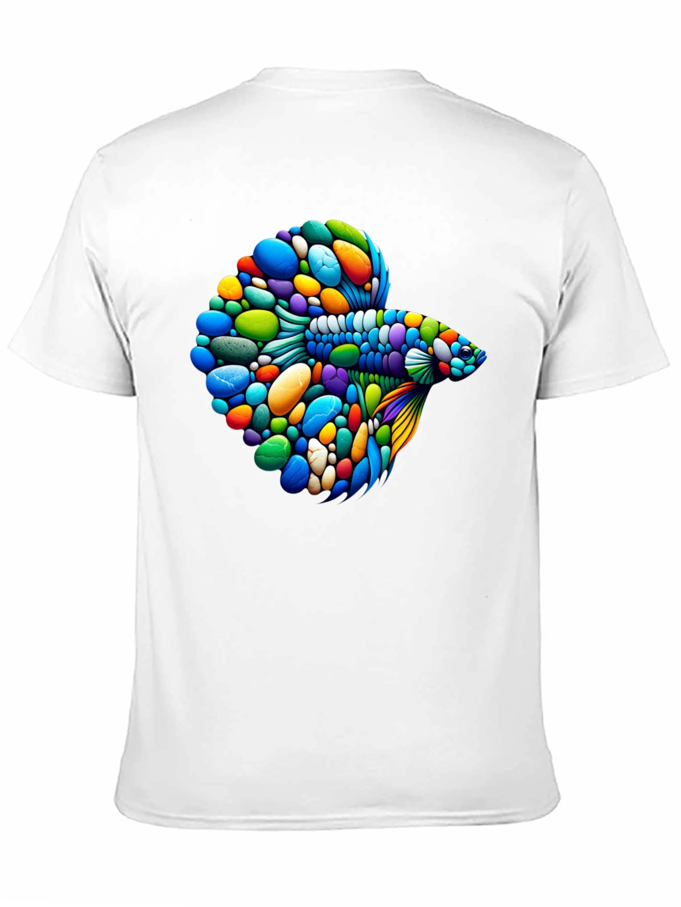 Vibrant Betta Fish Graphic Black T-Shirt