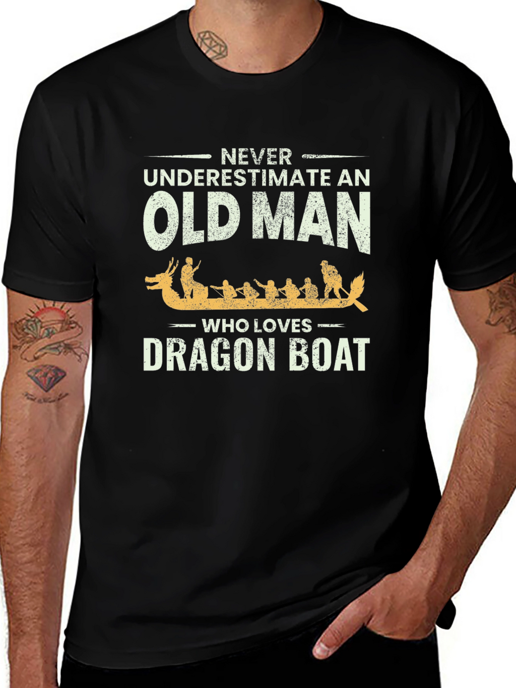 Old Man Dragon Boat T-Shirt
