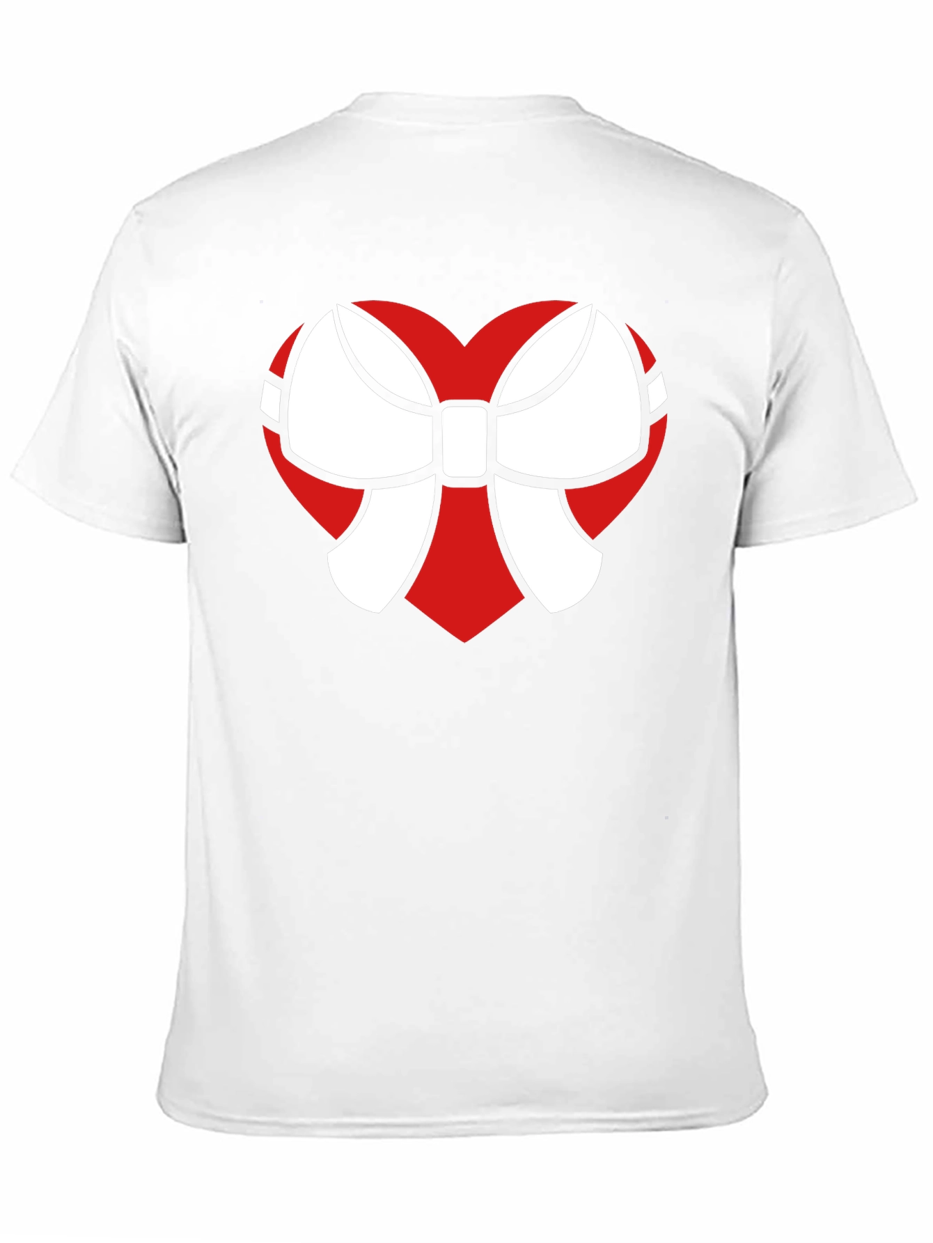 Heart Bow Graphic Tee - Stylish Black Cotton T-Shirt