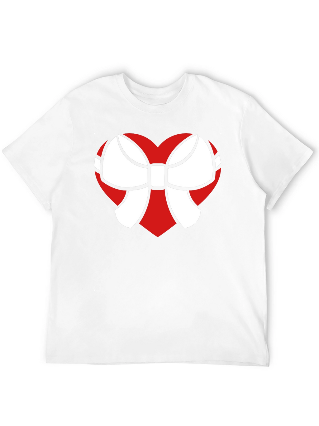 Heart Bow Graphic Tee - Stylish Black Cotton T-Shirt