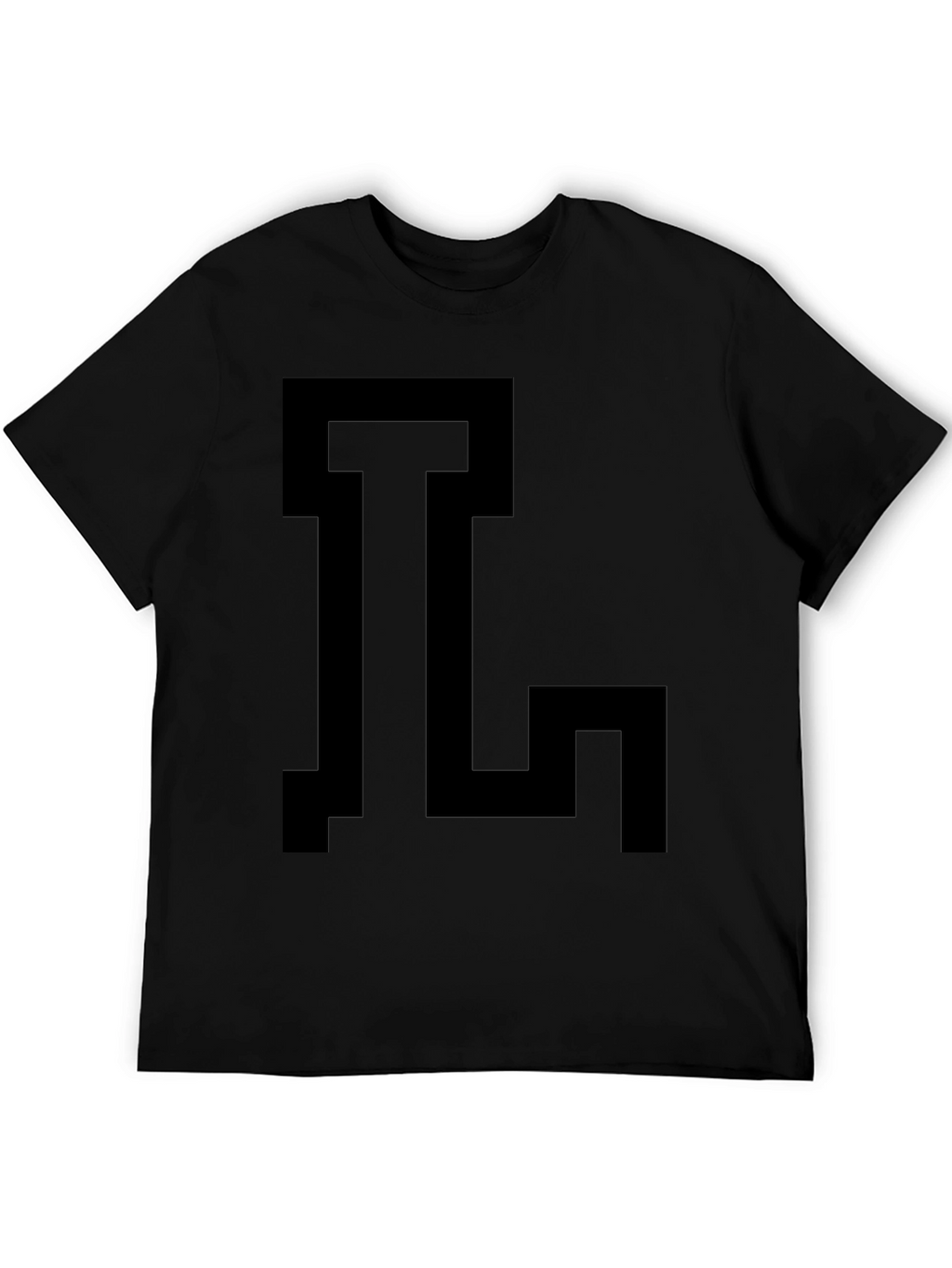 Geometric Initial T-Shirt - Bold Black Graphic Tee