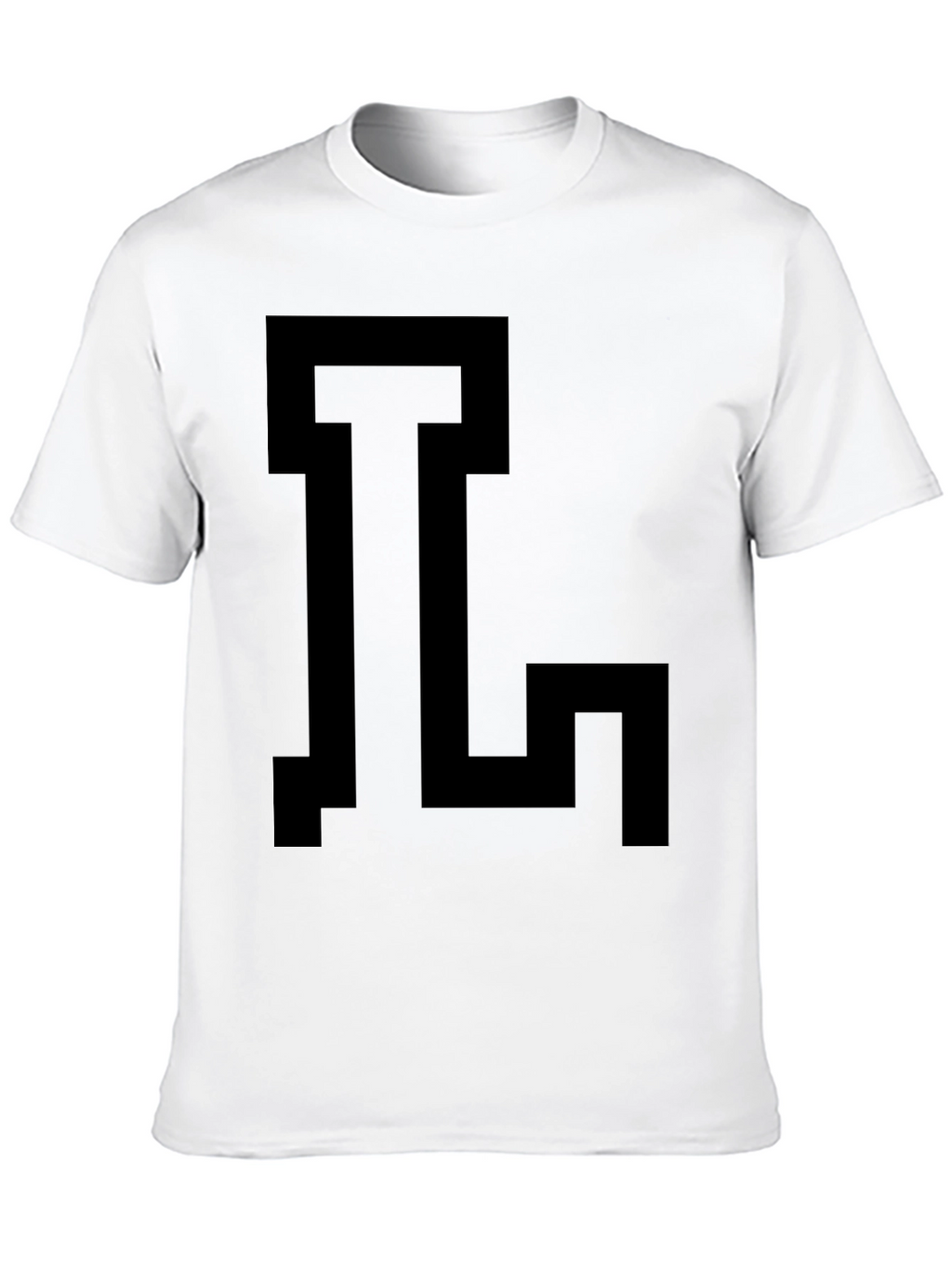 Geometric Initial T-Shirt - Bold Black Graphic Tee