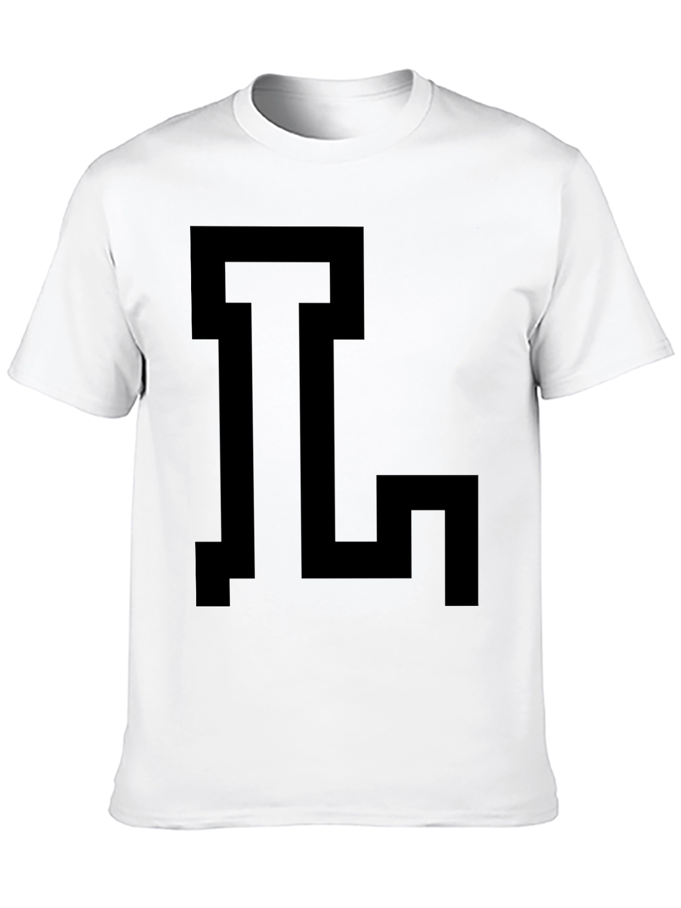 Geometric Initial T-Shirt - Bold Black Graphic Tee