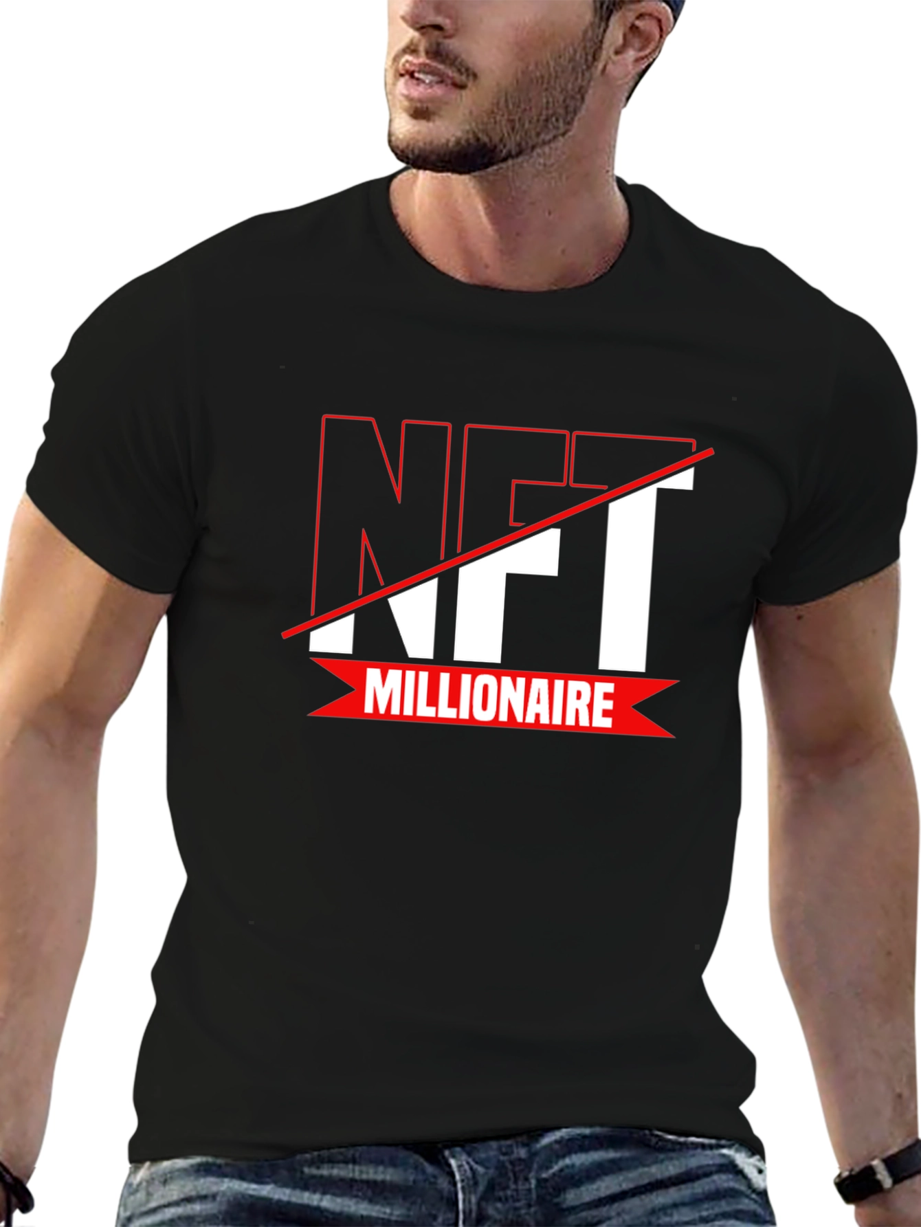 NFT Millionaire Black T-Shirt - Crypto Fashion