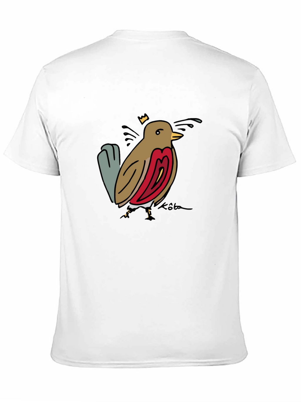Bird Graphic Tee - Black Casual T-Shirt