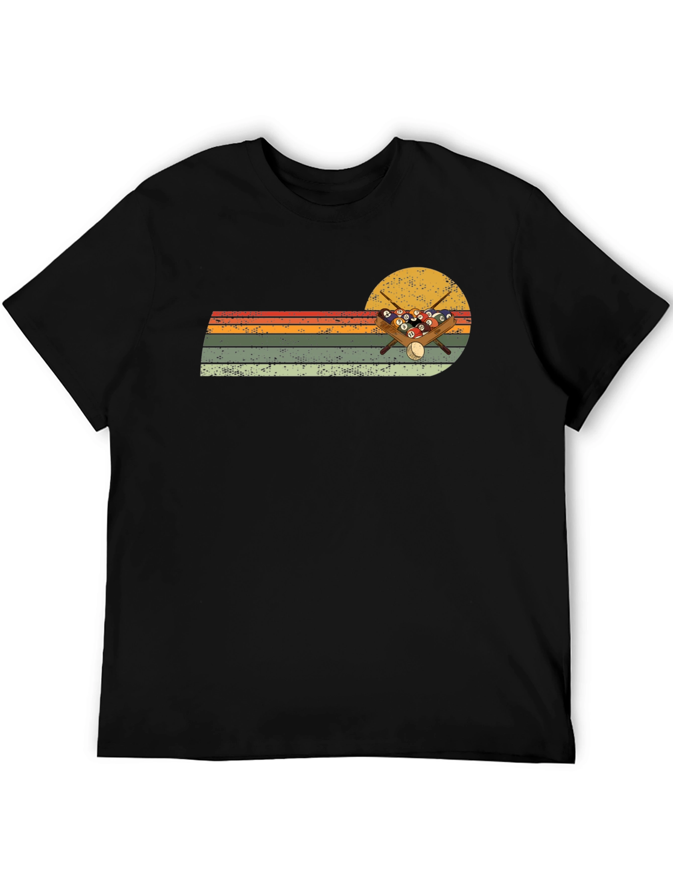 Retro Billiards Sunset Graphic Tee