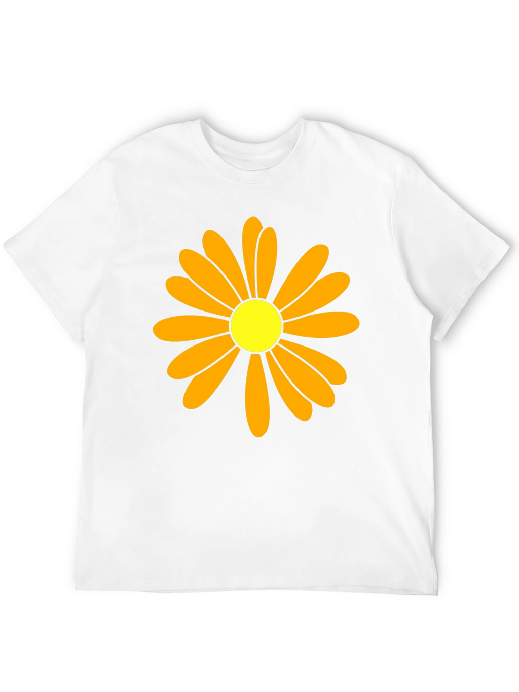 Daisy Flower Graphic Tee - Black Cotton T-Shirt