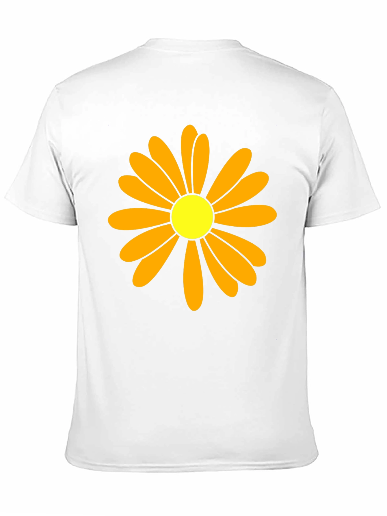 Daisy Flower Graphic Tee - Black Cotton T-Shirt
