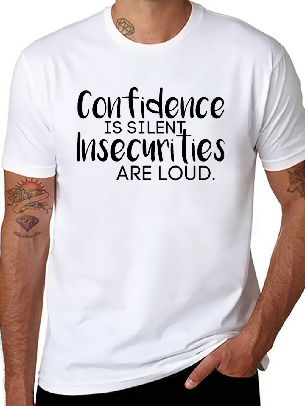 Confidence is Silent Graphic Tee - Stylish Statement Shirt