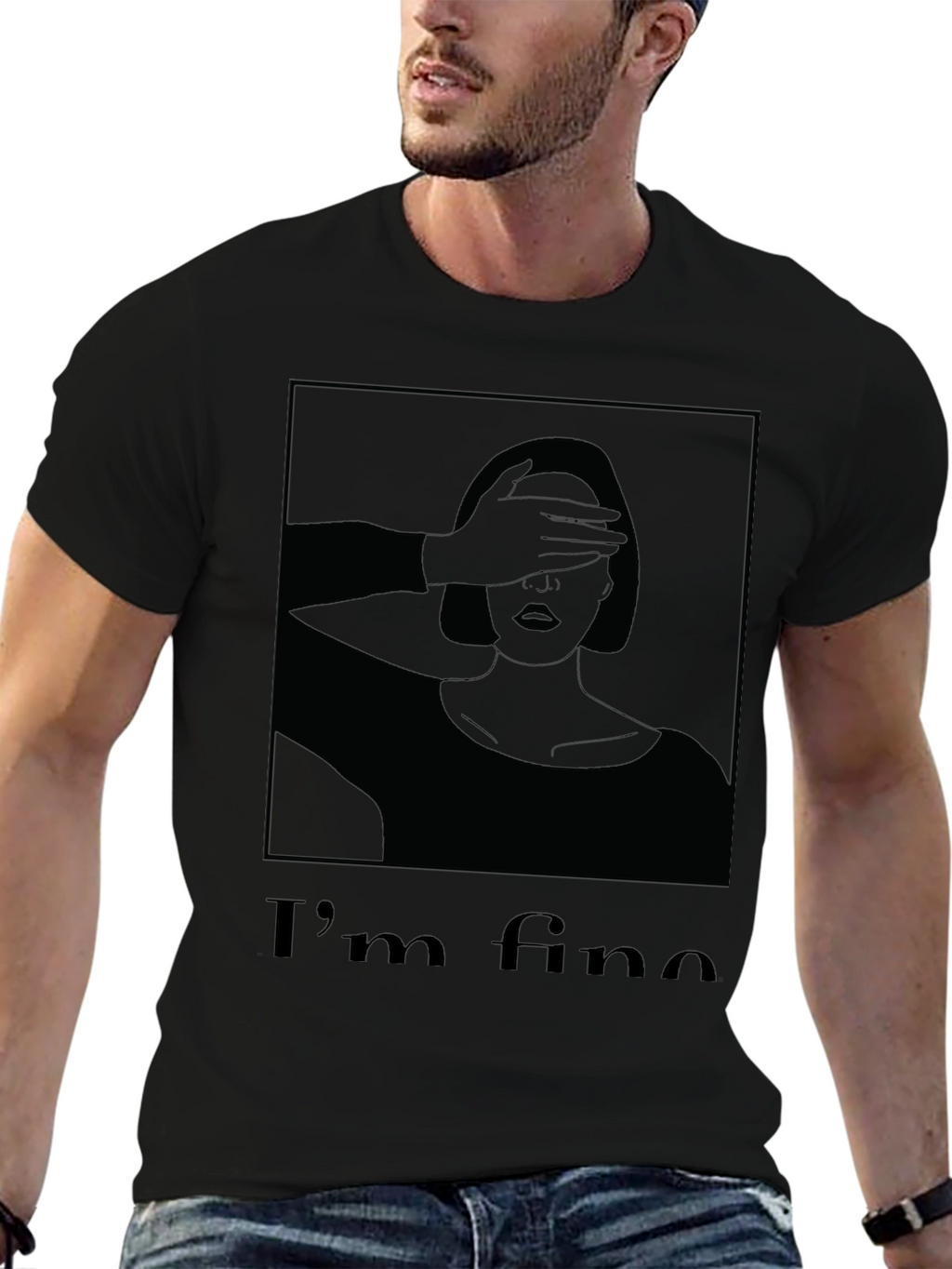 Im Fine Graphic T-Shirt - Black