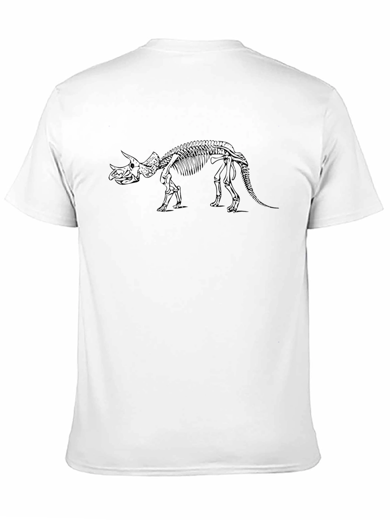 Triceratops Skeleton Graphic Black T-Shirt