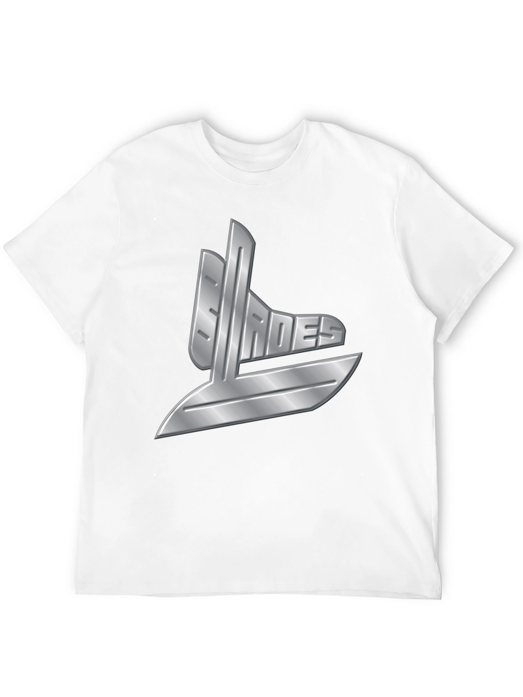 Mens Black T-Shirt with Silver Graphic Design