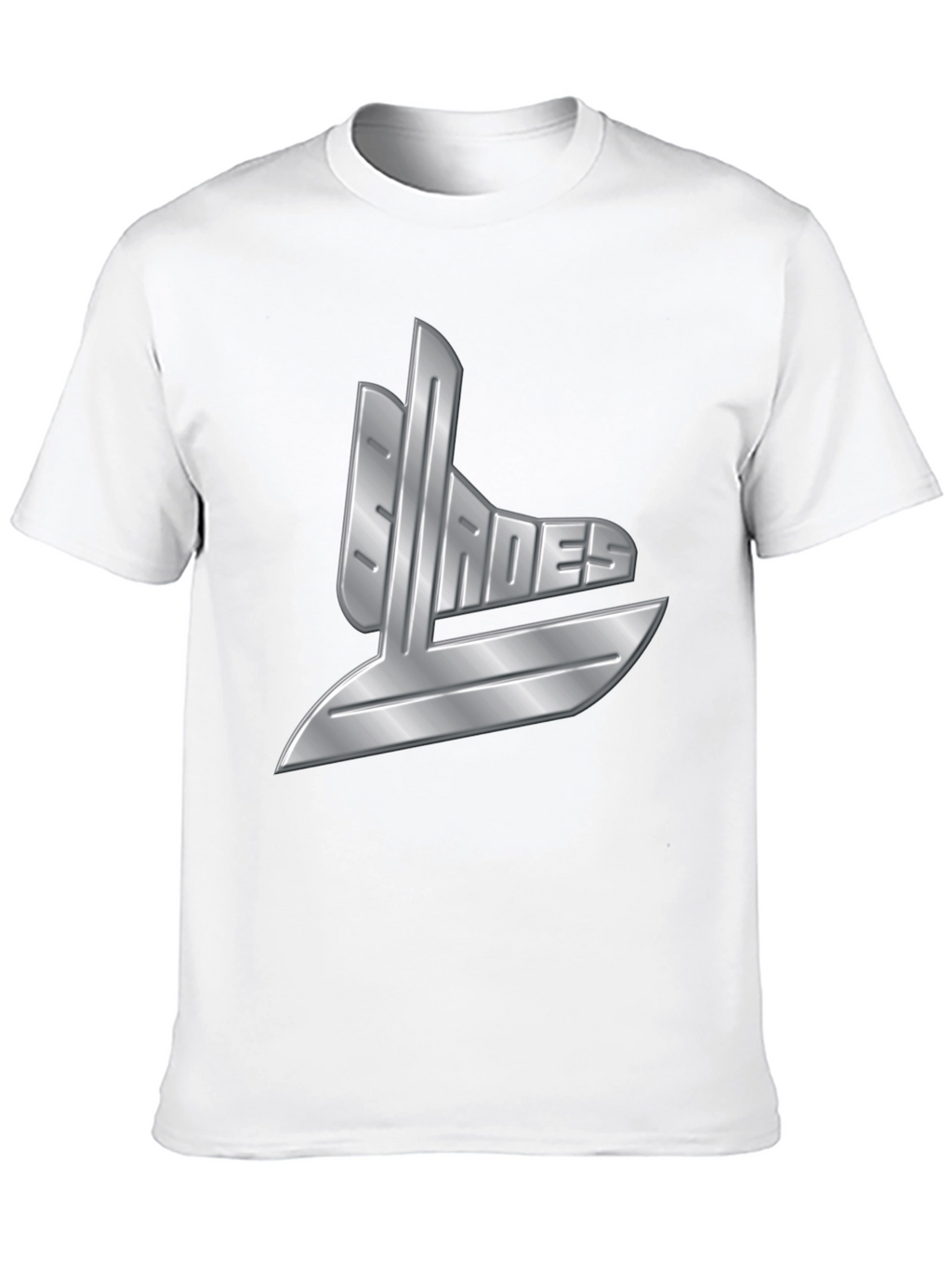 Mens Black T-Shirt with Silver Graphic Design