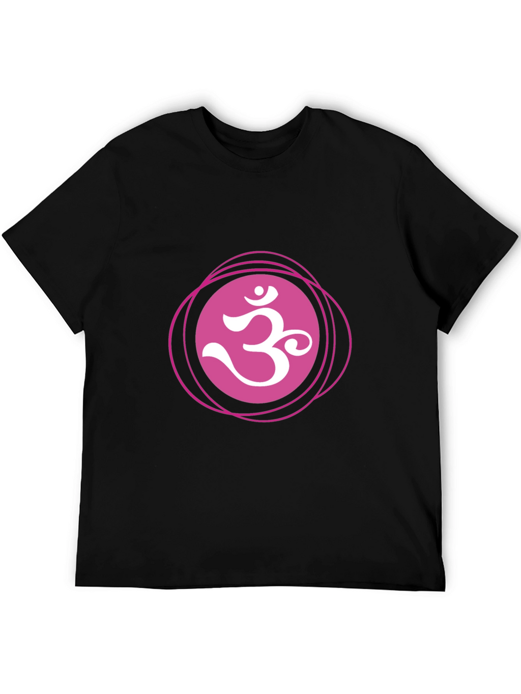 Om Symbol Graphic Tee - Spiritual Black Cotton T-Shirt