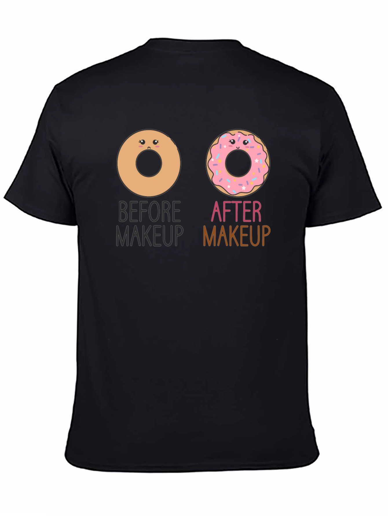 Donut Makeup T-Shirt Funny Graphic Tee