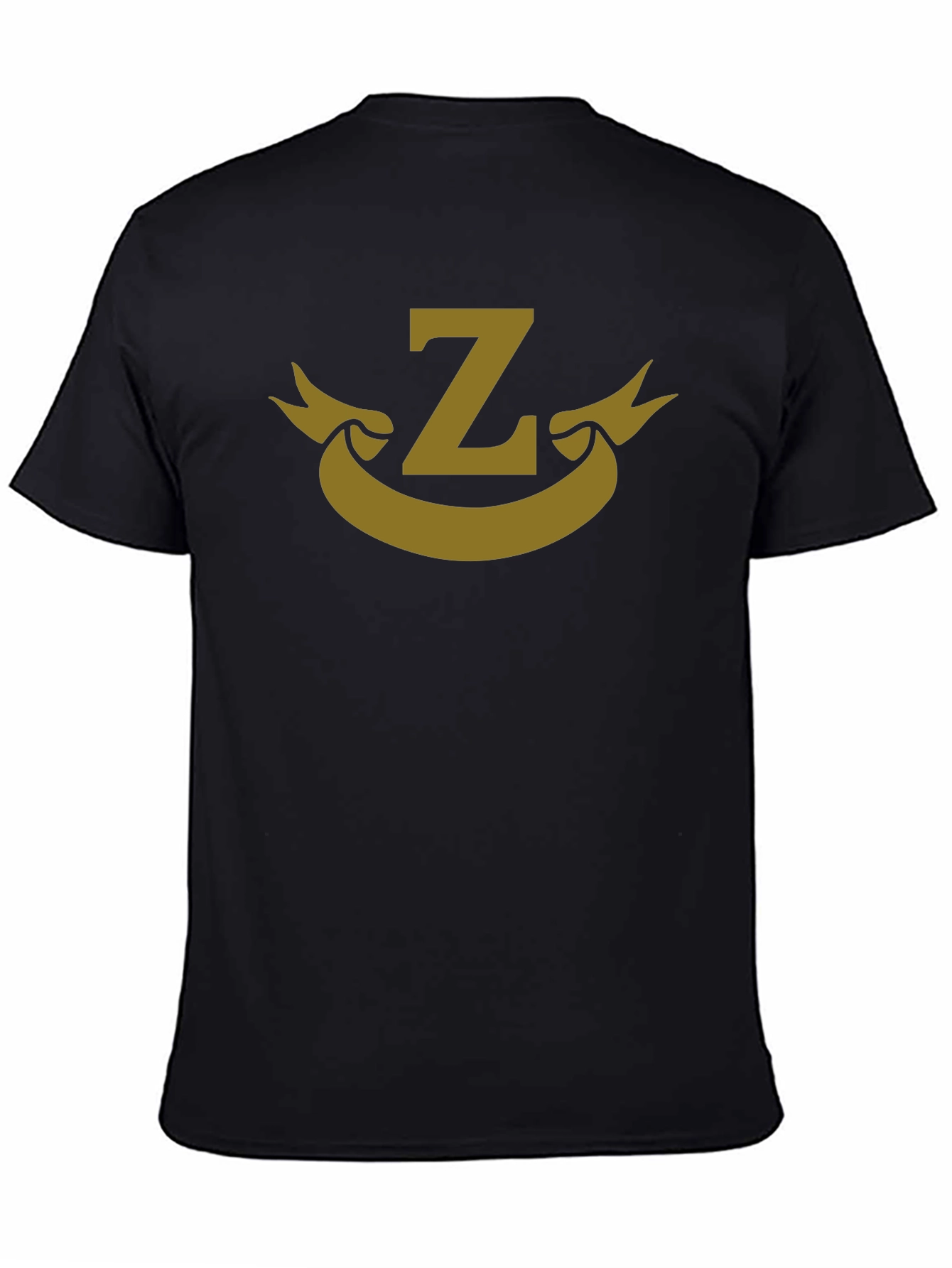 Letter Z Banner Graphic Black T-Shirt