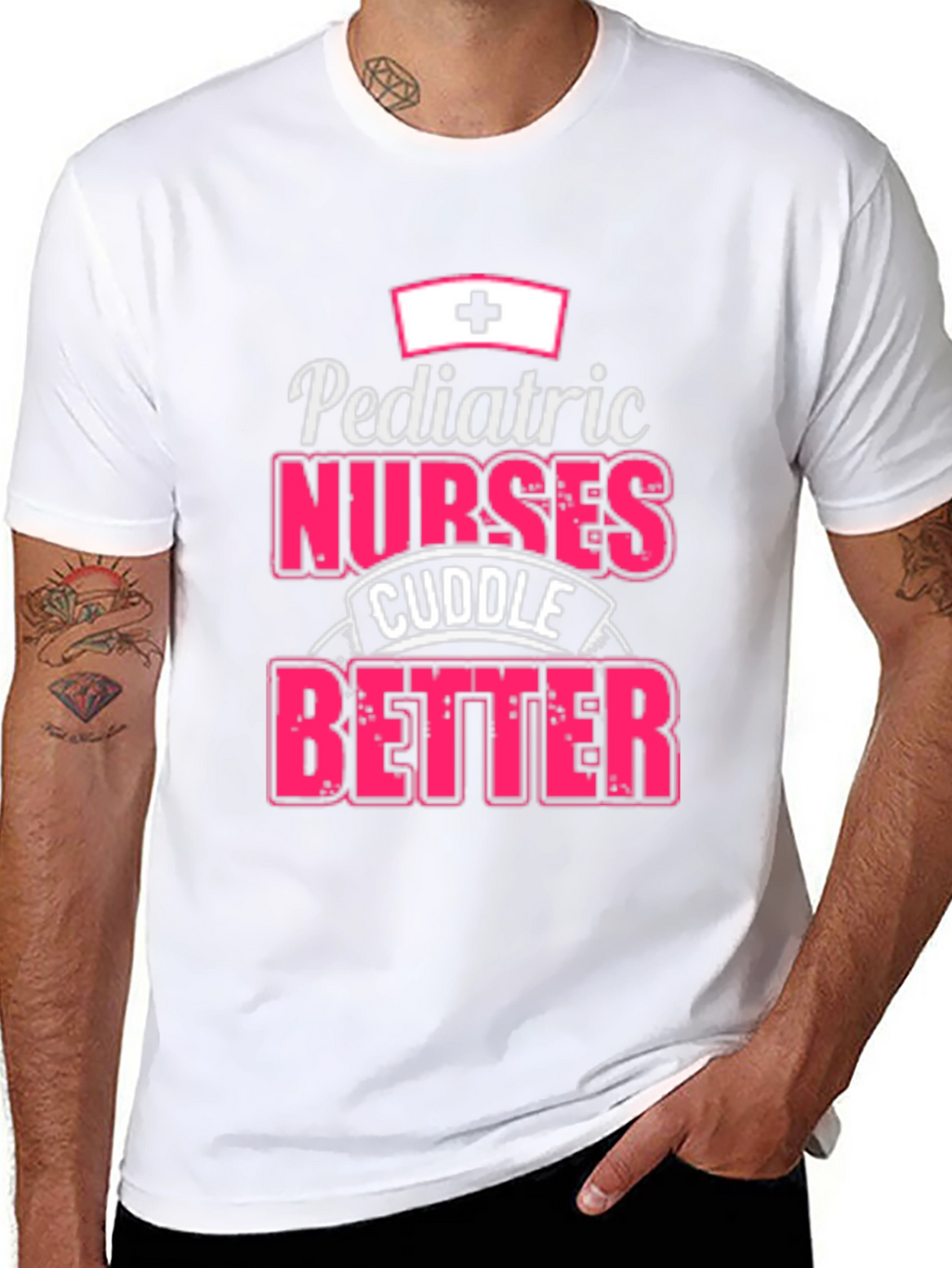 Pediatric Nurse Cuddle T-Shirt - Black