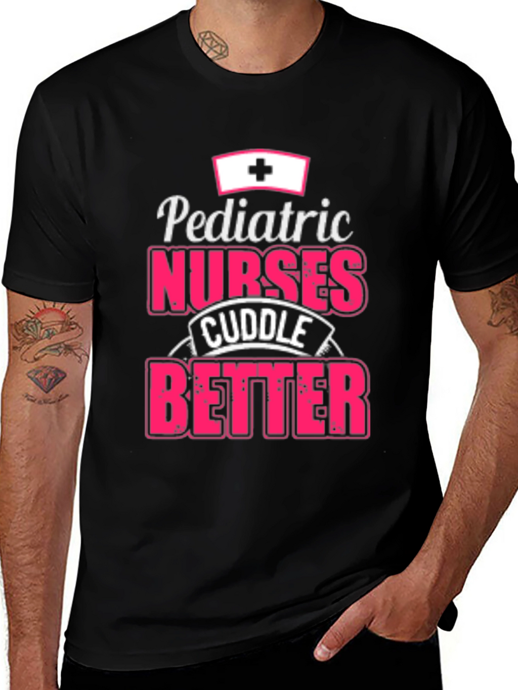 Pediatric Nurse Cuddle T-Shirt - Black