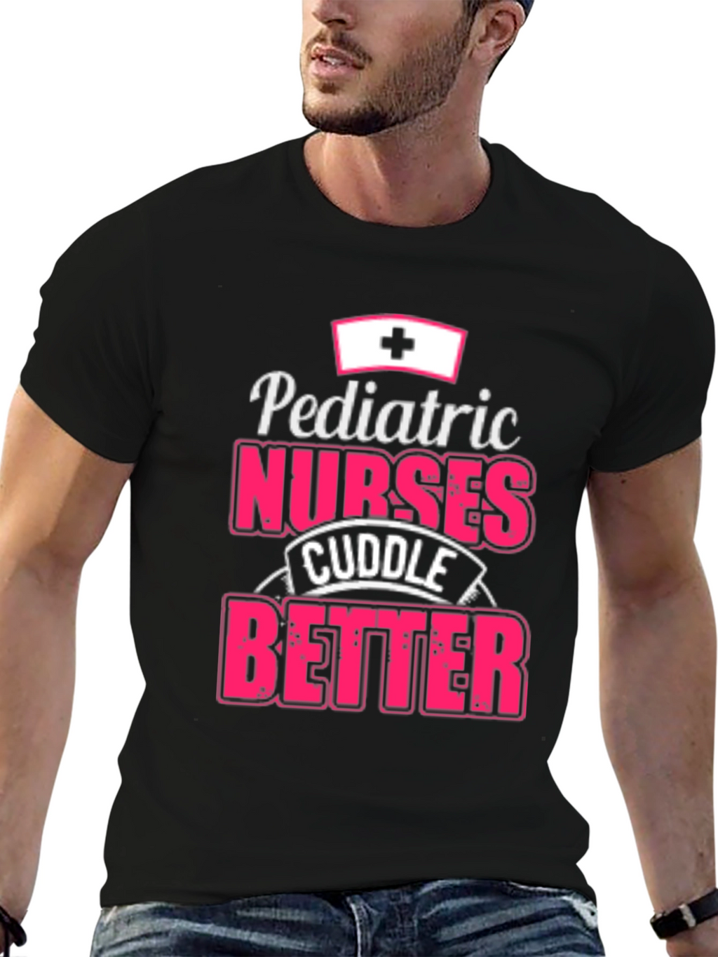 Pediatric Nurse Cuddle T-Shirt - Black