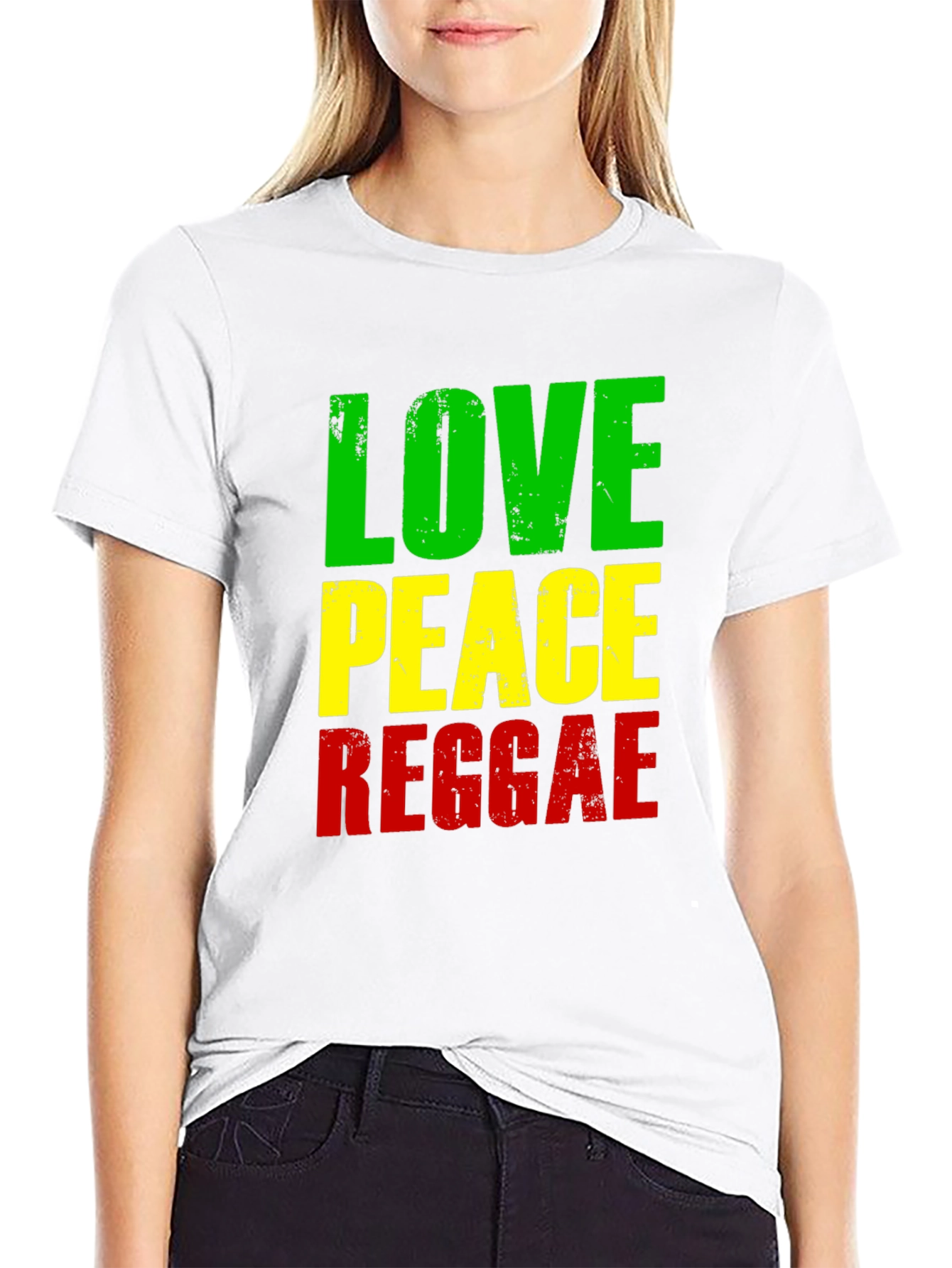 Love Peace Reggae Graphic T-Shirt