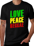 Love Peace Reggae Graphic T-Shirt