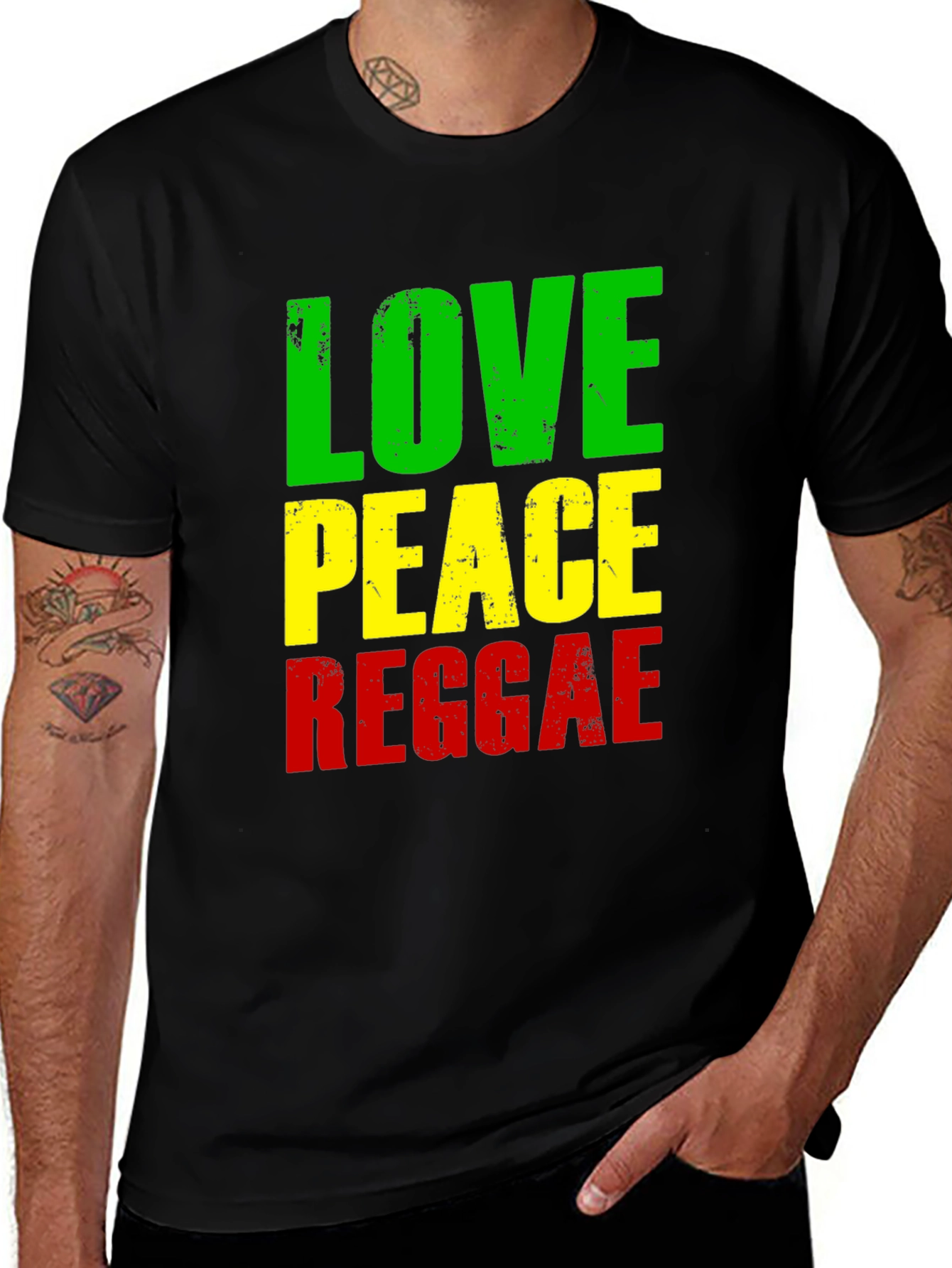 Love Peace Reggae Graphic T-Shirt