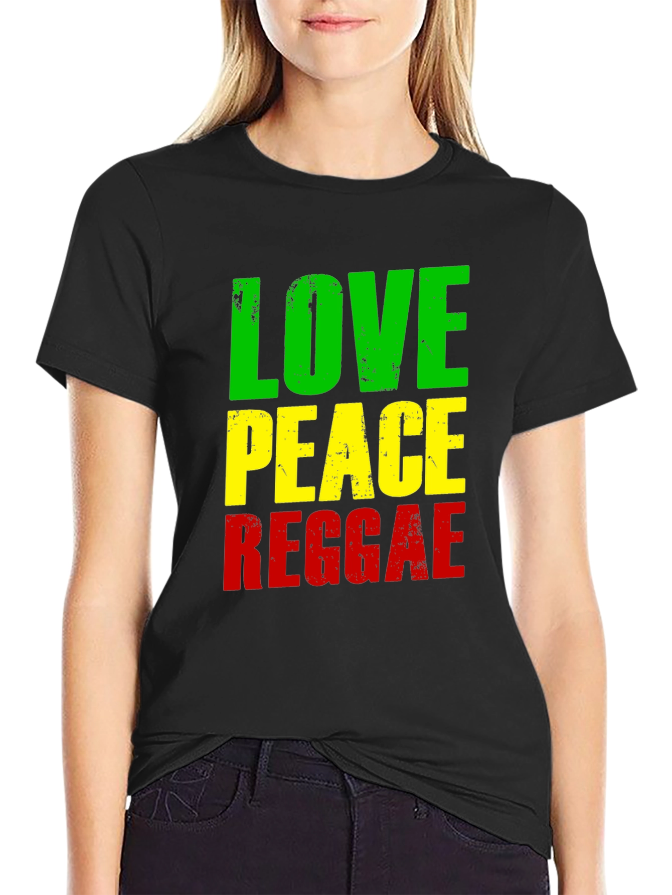 Love Peace Reggae Graphic T-Shirt