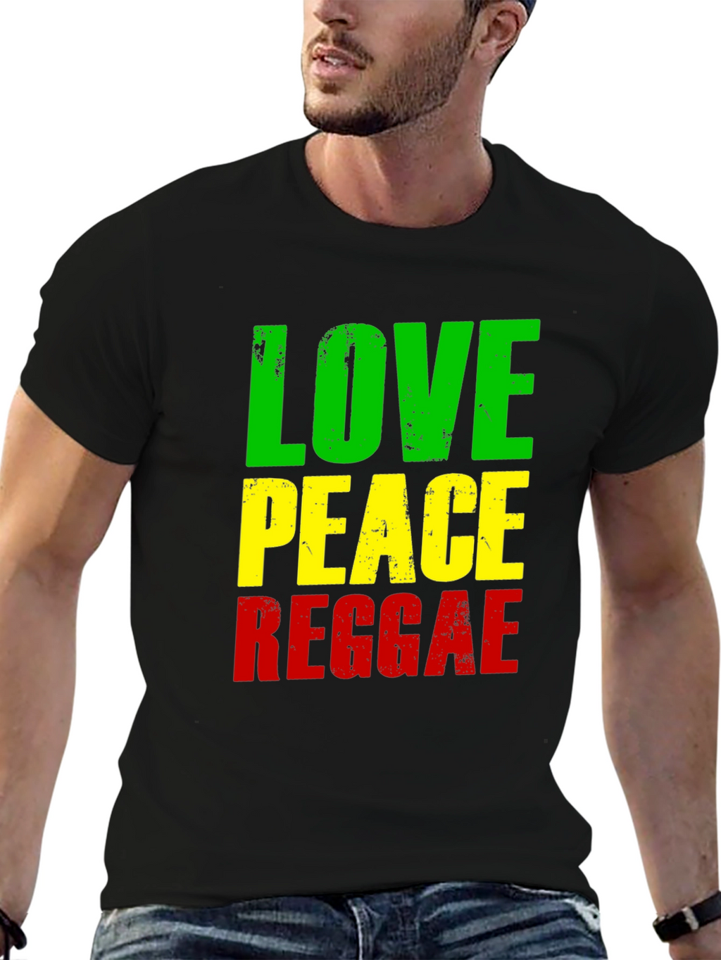 Love Peace Reggae Graphic T-Shirt