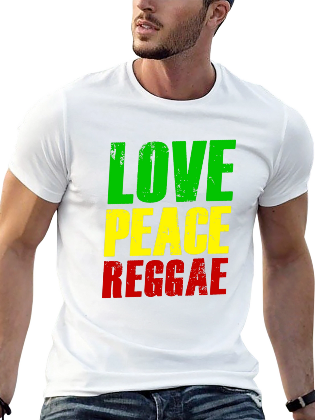 Love Peace Reggae Graphic T-Shirt