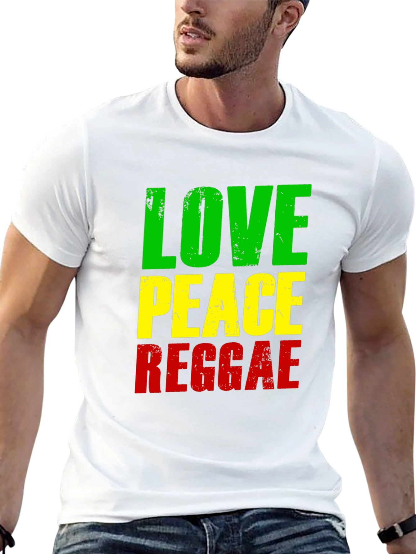 Love Peace Reggae Graphic T-Shirt