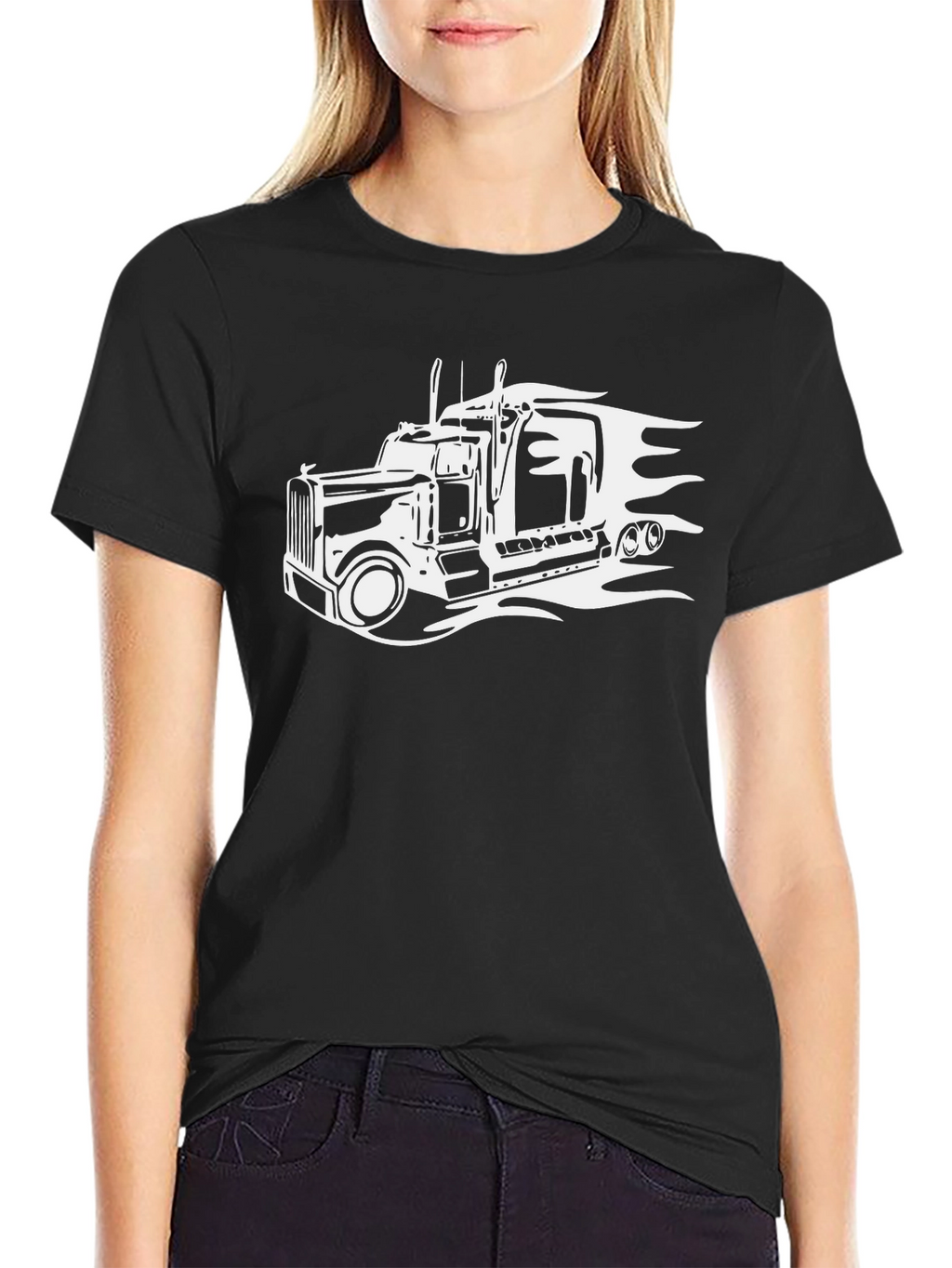 Truck Graphic T-Shirt - Black Cotton Tee