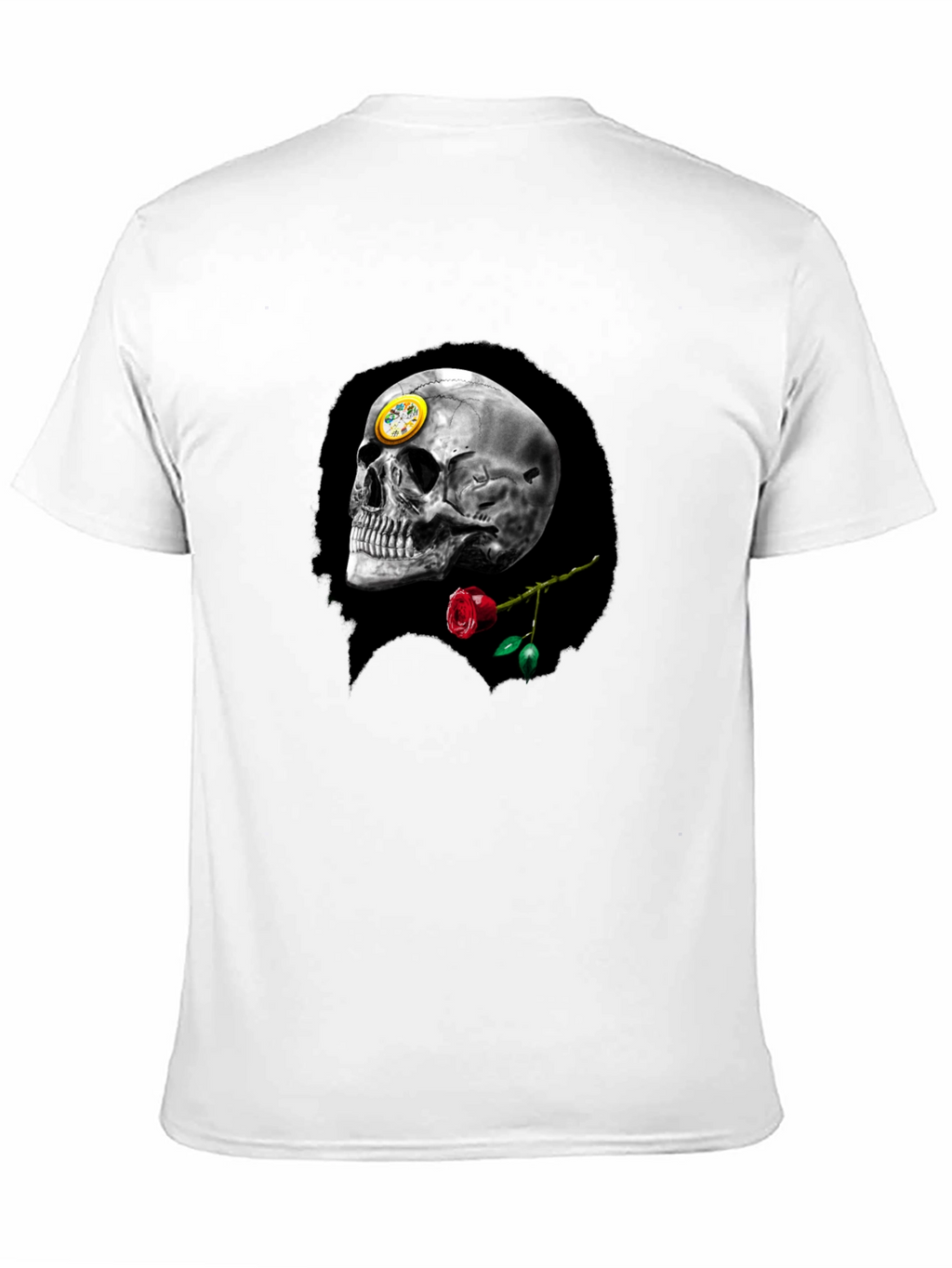 Skull & Rose Graphic Tee - Black