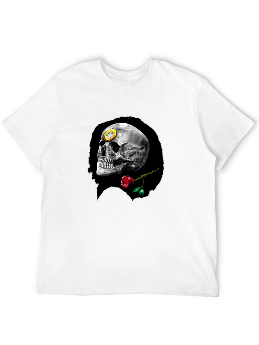 Skull & Rose Graphic Tee - Black