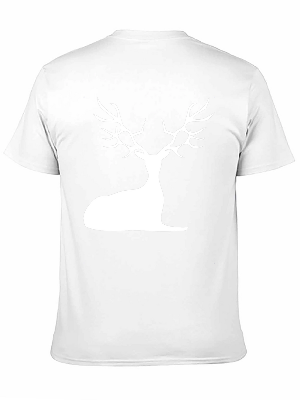 Stylish Black Deer Silhouette Graphic Tee