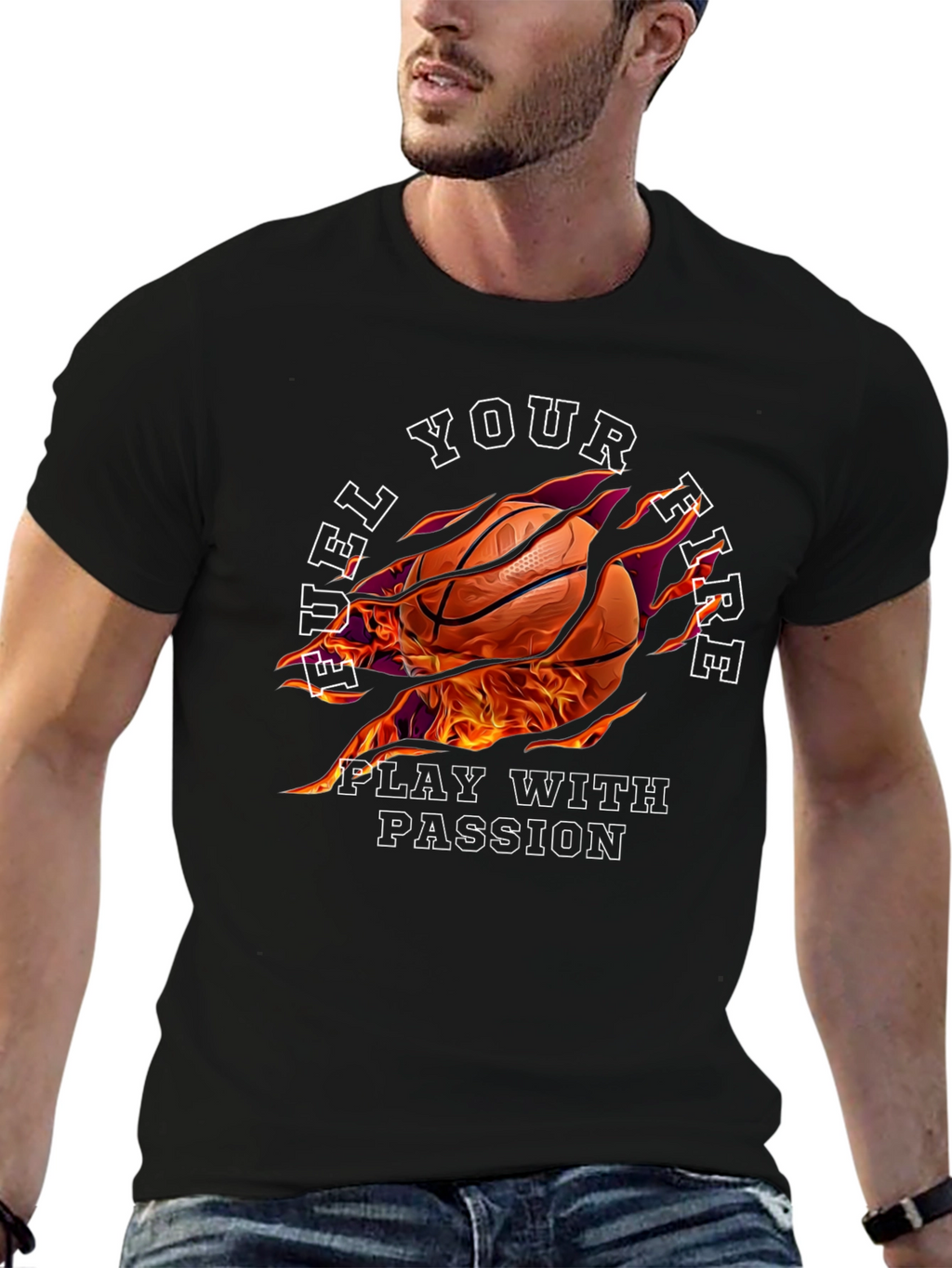 Fuel Your Fire Basketball Graphic Tee